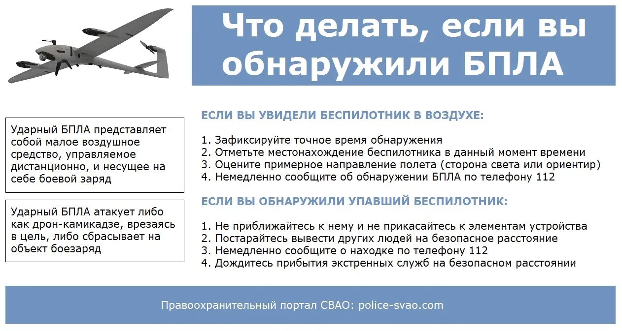 Что делать если вы обнаружили БПЛА.